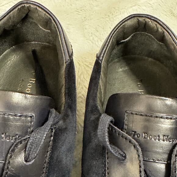 To Boot New York Leather Suede sneaker Navy Blue Men's Size 11.5 NWOB BoxC - Picture 4 of 11